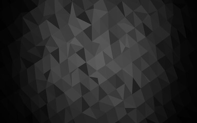 Dark Silver, Gray vector abstract polygonal texture. Triangular geometric sample with gradient.  Elegant pattern for a brand book.