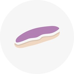 Hand-drawn eclair. Doodle style vector illustration. Design element for postcards, invitations or oher graphic and web design.