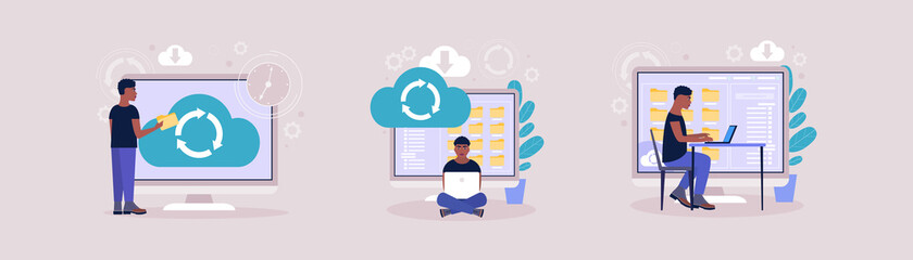 Cloud data storage concept