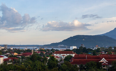 Pakse Laos Southeast Asia
view to the cityscape and landscape