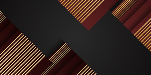 Abstract gold black red light threads background