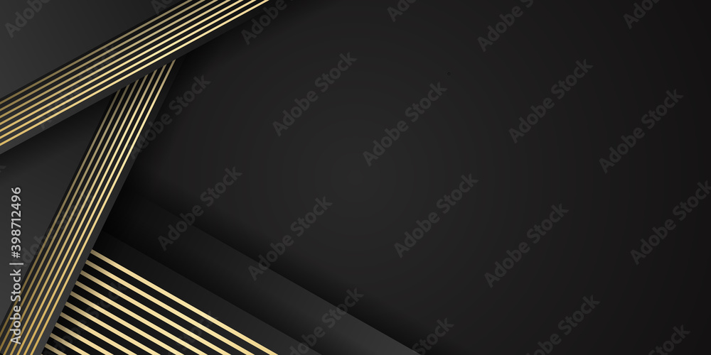 Wall mural vector abstract geometric gold background with triangle and lines