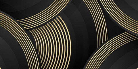 Golden circle abstract background