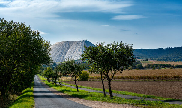 The potash salt mine dump Monte Kali in Thuringia, Germany
