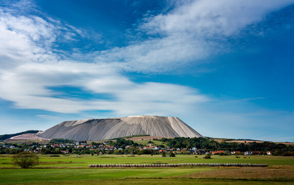 The potash salt mine dump Monte Kali in Thuringia, Germany
