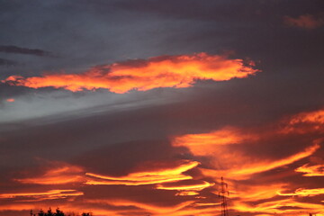 fire in the clouds