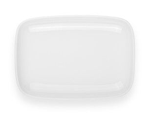 plate on white background. Top view
