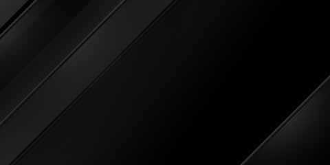 Black abstract wallpaper design background with dark texture in grey color. Modern black line vector pattern illustration