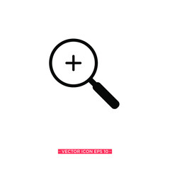 Magnifier Simple Icon Vector Illustration