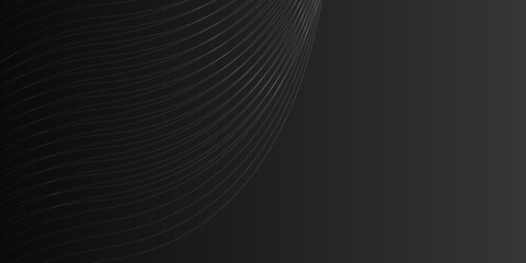 Black abstract wave line background