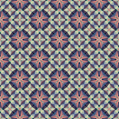 Geometric seamless pattern, abstract colorful background, fashion print, vector texture.