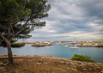 Carro, France, Sept 2020, view of a port on the Mediterranean coast.