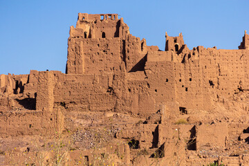 ancient kasbah in the atlas in morocco