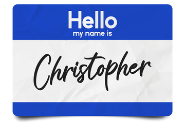 Hello my name is Christopher
