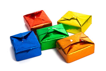 candy in wrapper isolated