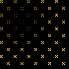 Background pattern, yellow ornament on orange. Seamless wallpaper texture. Template for wallpaper design, interior decor, greeting cards. 