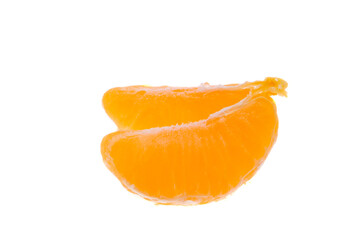tangerine slices isolated