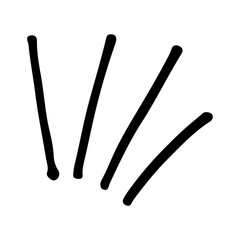 Hand drawn doodle icon. Lines vector illustration. Scribble element isolated on white background. Simple drawing