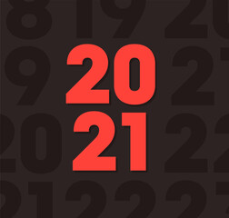 Creative concept of 2021 Happy New Year posters set. Design templates with typography logo 2021 for celebration and season decoration. Minimalistic trendy backgrounds for branding, banner, cover, card