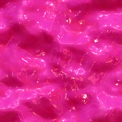 Liquid gel. Wavy surface pink cream or plastic. Pink slime. Seamless texture or background.