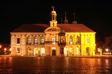 Fototapeta na wymiar Rathaus in Magdeburg an der Elble, die Landeshaupstadt von Sachsen Anhalt, Deutschland