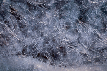The abstract background of ice crack structure