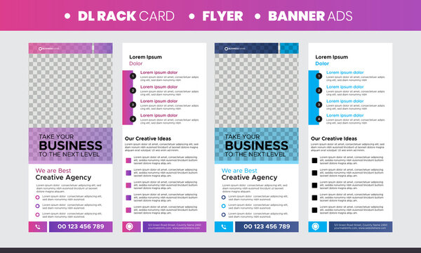 CREATIVE SIMPLE DESIGN DL RACK CARD TEMPLATE