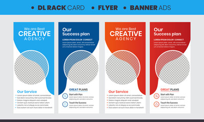 CORPORATE BUSINESS DL RACK CARD TEMPLATE