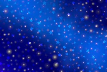 Light BLUE vector backdrop in holiday style.