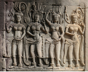 bas relief on the wall