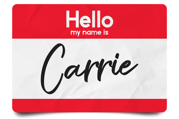 Hello my name is Carrie