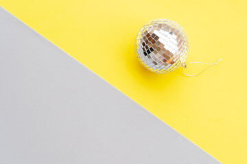 Disco balls on blue background