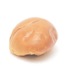 Ugly burger bun isolated on white background
