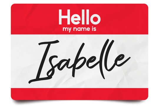 Hello my name is Isabelle