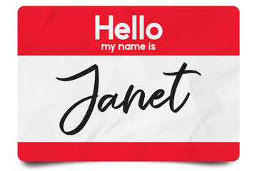Hello my name is Janet