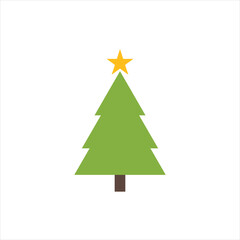 Christmas tree icon on white background. EPS10