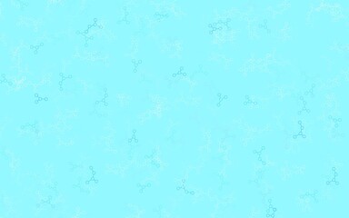 Light BLUE vector background with forms of artificial intelligence.