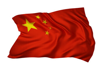 China flag waving in the wind.3D illustration