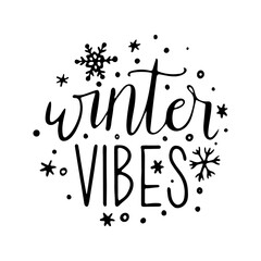 Fototapeta premium Handdrawn Christmas Lettering. Vector illustration, isolated on white