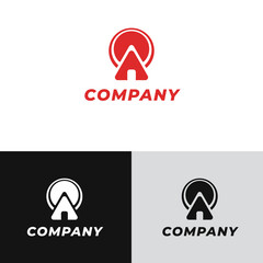 Vector Logo Template. Suitable for your Brand and Business. Property Logo with Gestalt Style. Black and White Logo Template