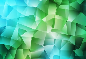 Light Blue, Green vector polygonal pattern.