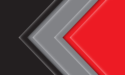 Abstract black grey red arrow direction design modern futuristic background vector illustration.