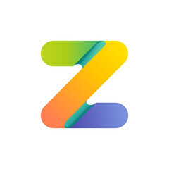 Colorful gradient Z letter initial logo.