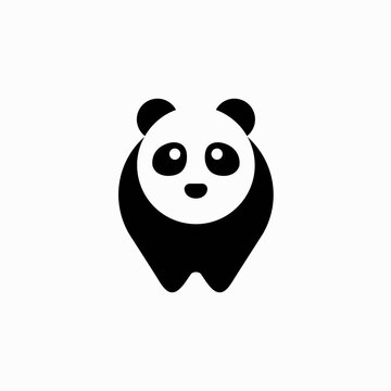 panda bear illustration with simple concept