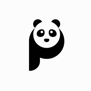 panda logo that formed letter P