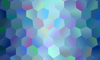 Pretty blue and light blue polygonal background, digitally created