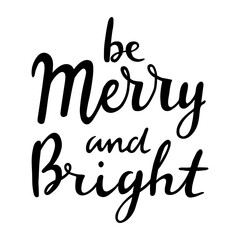 Hand drawn lettering to winter holiday