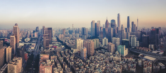 Aerial photography China city modern architecture landscape skyline