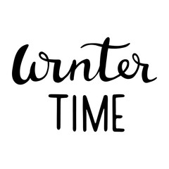 Hand Drawn Ink Lettering. Hand drawn inscription to winter holiday