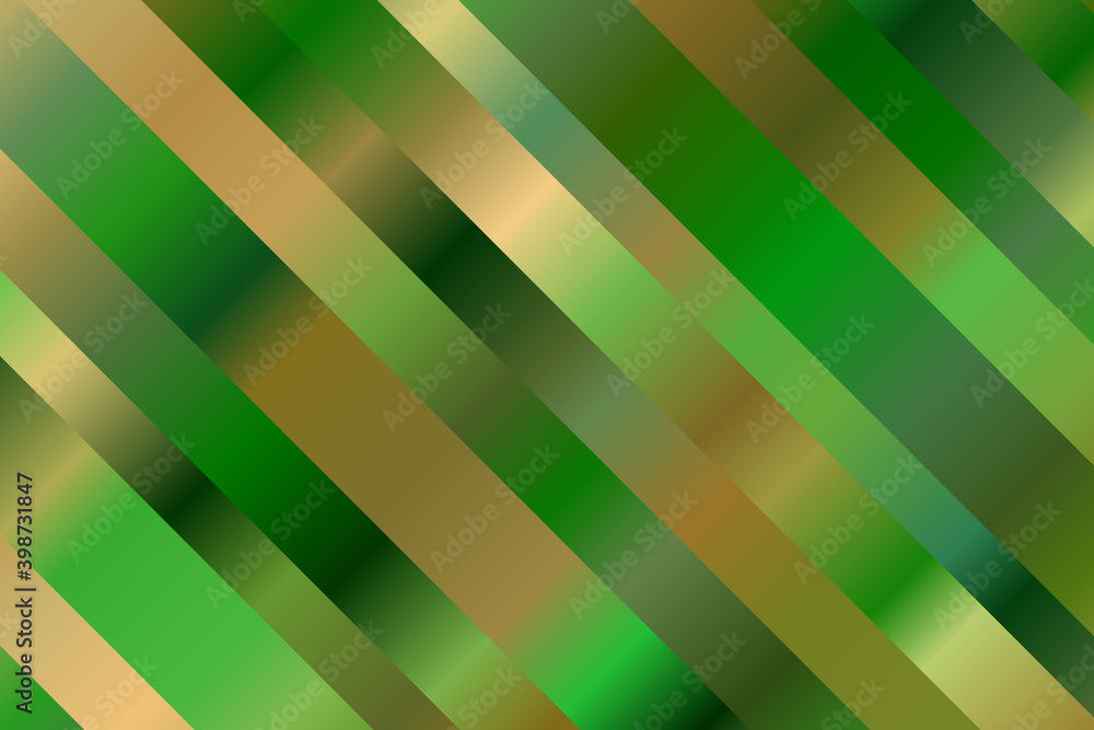 Sticker pretty yellow and green lines abstract vector background.